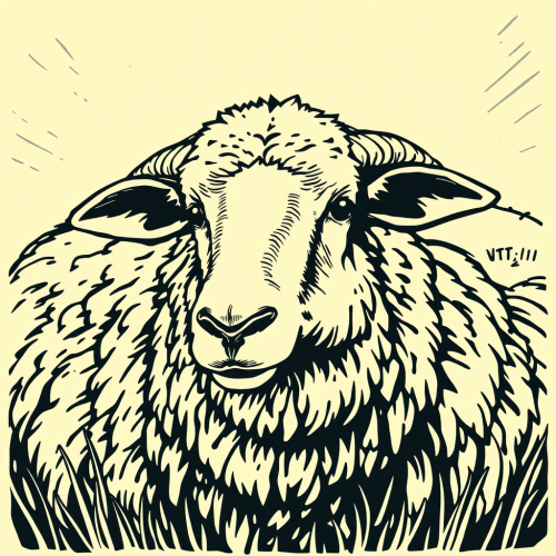 The Bold, Graphic Line Art of a Sheep
