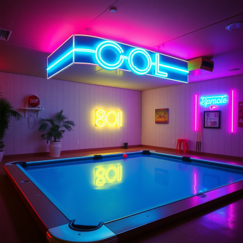 The Bright Neon Pool from the 80s