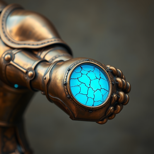 The Bronze Medieval Fantasy Prosthetic Arm Glows