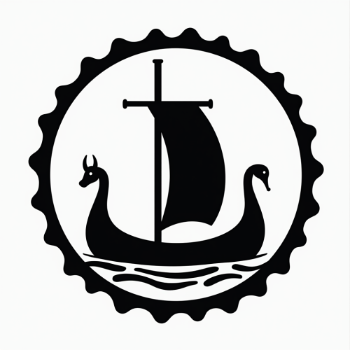 The Children's Camp Round Logo with Viking Boat