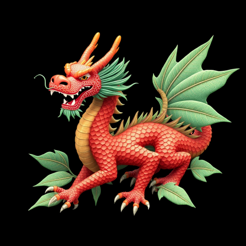 The Chinese Dragon with Leaf-Shaped Fins