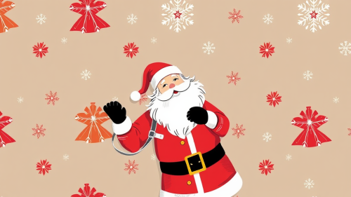 The Christmas Wrapping Paper with Black Santa Design The Christmas Wrapping Paper with Black Santa Design