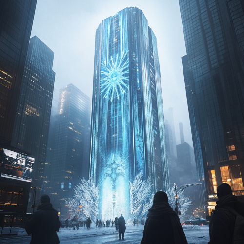 The Colossal Ice Palace in Modern City
