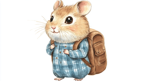 The Cute Hamster with Backpack, Thinking of Home