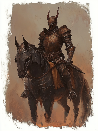 The Devilish Knight in Deteriorated Armor in Hell