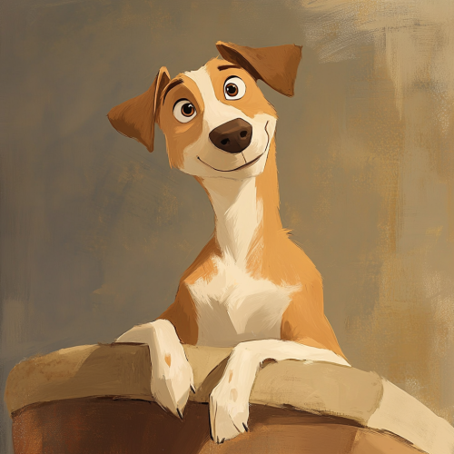 The Disney Pixar Dog Lounging on Elevated Bed