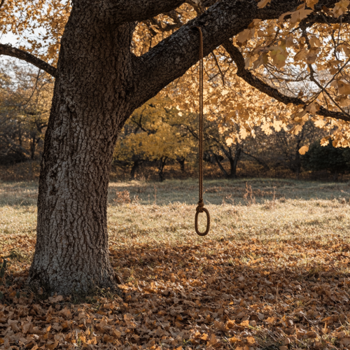 The Empty Noose on Oak Tree Branch