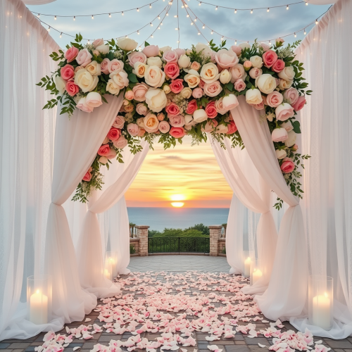 The Enchanting Fairytale Wedding in a Sunset Garden