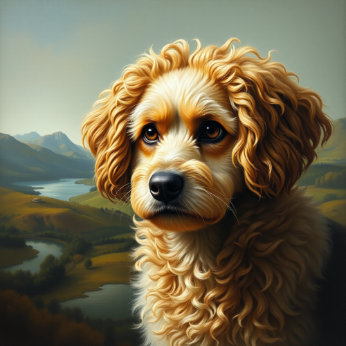 The Enigmatic Canine: A Masterful Artistic Portrait