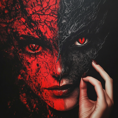The Evil Woman Becomes a Demon Portrait