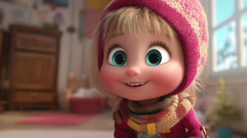 The Fashionable 10-year-old Kazakh Girl in Disney Style