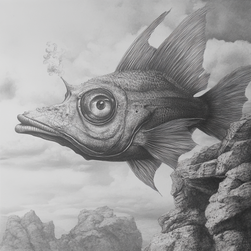 The Firefish-Girl: A Hyperrealistic Pencil Drawing