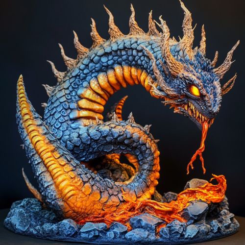 The Giant Fish-Faced Monster with Fiery Tentacles