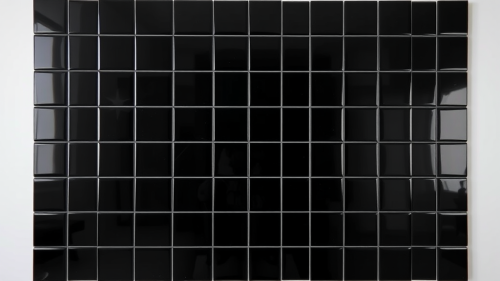 The Glossy Black Square Tile Wall