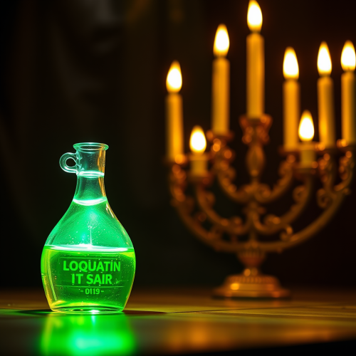 The Glowing Flask and Brightly Burning Menorah