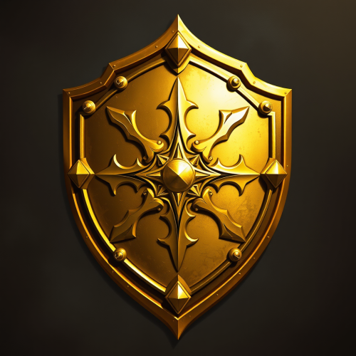 The Golden Paladin's Shield in DnD Style