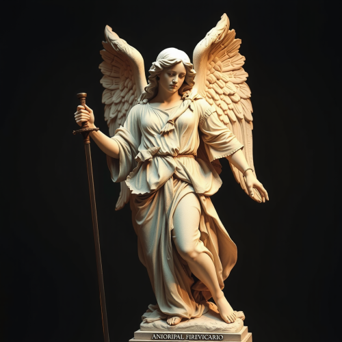 The Greek Female Angel Statue with Sword