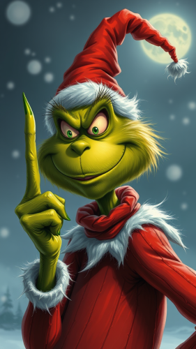 The Grinch Showing His Middle Finger