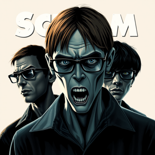 The Guilty Skinny Man in Scream-Styled Poster