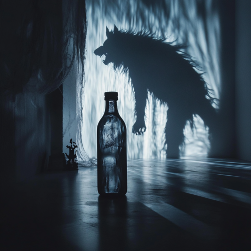 The Halloween Bottle: A Spooky Room Scene