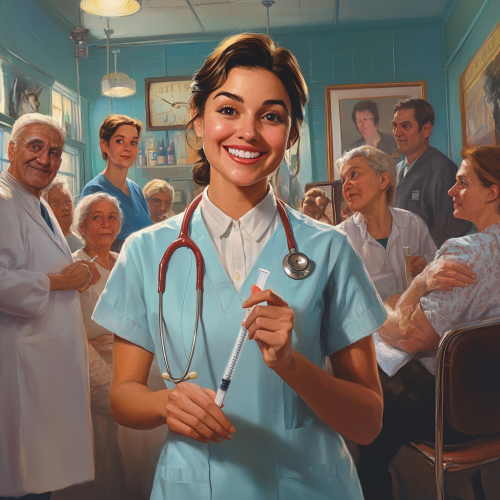 The Happy Phlebotomist in a Medical Office