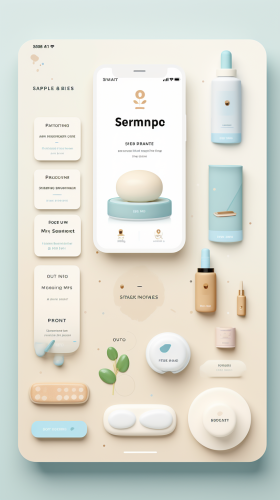 Health Brand Mobile App with Pastel Blue Accents