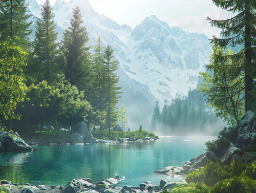 The Hyper Realistic Alpine Forest: A Cinematic View