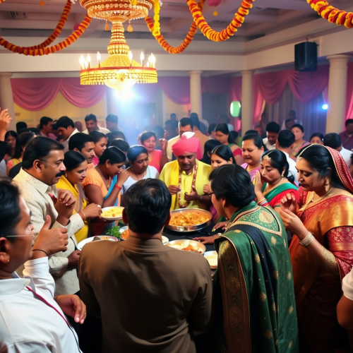 The Joyful Indian Wedding with Music and Cuisine