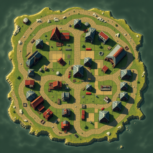 The Marketplace Battlemap with Square Grid Layout The Marketplace Battlemap with Square Grid Layout