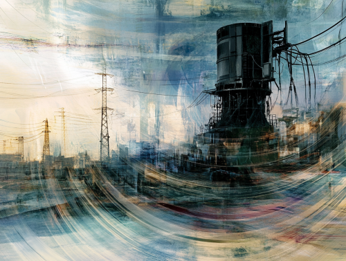 The Massive Transformer Radiating Energy in City