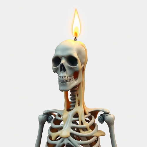 The Melting Skeleton Candle