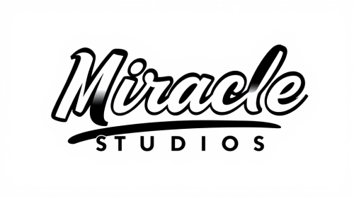 The Miracle Studios Diagonal Cut Typographic Logo