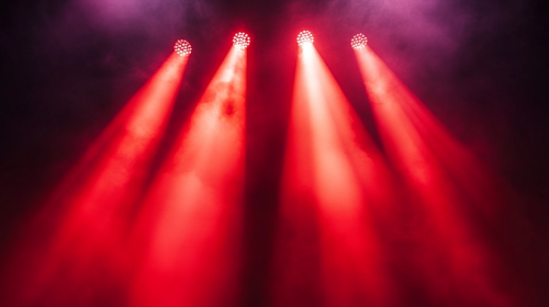 The Modern Music Festival with Red Lighting