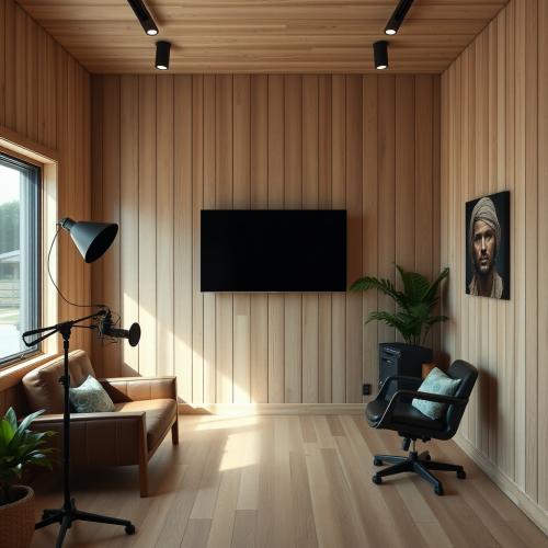 The Modern Podcast Studio with Moody Lighting