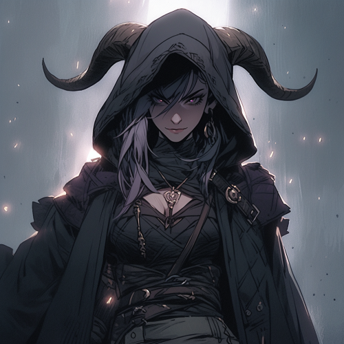 The Mysterious Tiefling Assassin in Dim Light