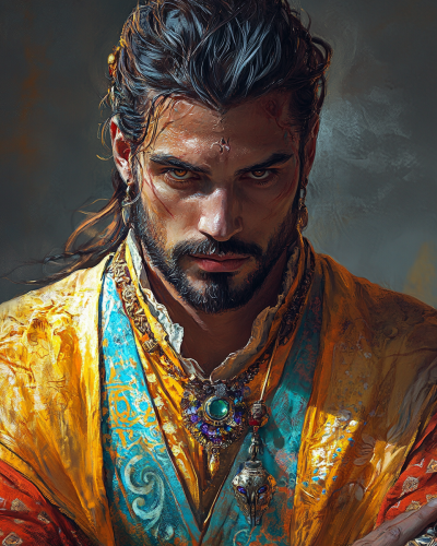 The Mystic Dragon Fantasy RPG Male Model Portrait