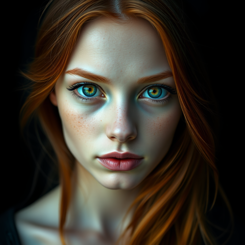 The Mystical Ginger-Haired Woman with Green Eyes
