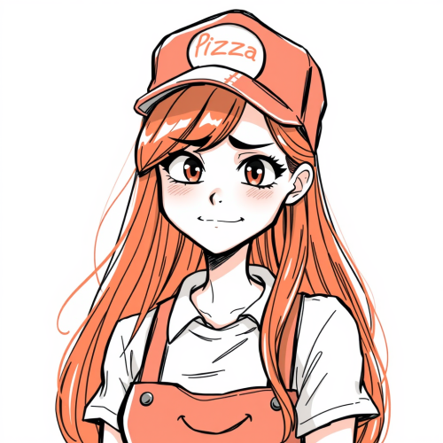 The Nervous Red-Haired Pizza Delivery Girl Drawing