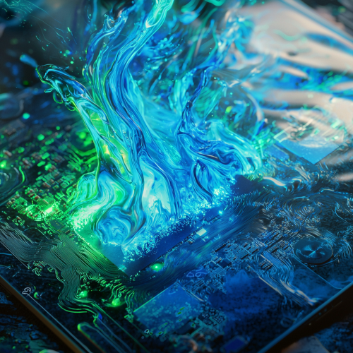 The Norse Mythology and Technology Fusion Scene