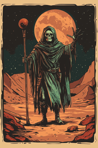 The Old Wizard on Mars T-shirt Graphic