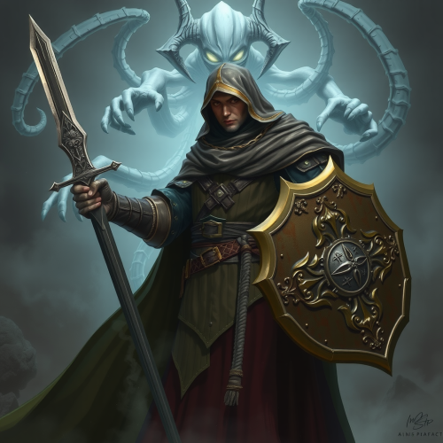 The Paladin, Shield, Sword, and Ghostly Alien