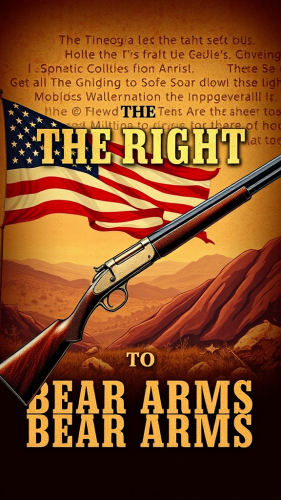 The Patriotic Musket, A Vintage-style Mobile Wallpaper