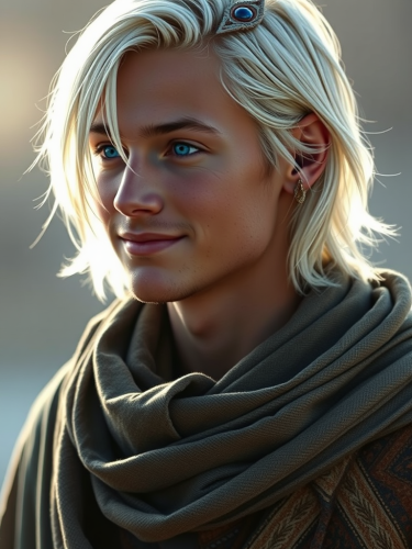 The Peaceful Tribal Man with Piercing Blue Eyes