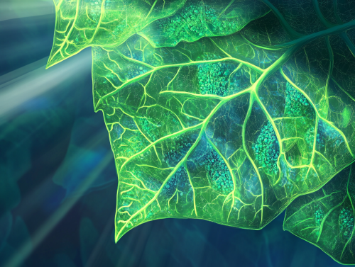 The Photosynthesis Process in a Green Leaf
