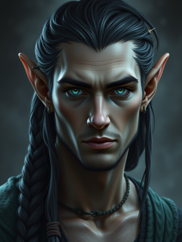 The Pierced Dark Elf Druid with Heterochromic Eyes
