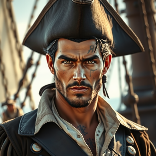 The Pirate Captain: A Handsome, Scarred Historical Figure
