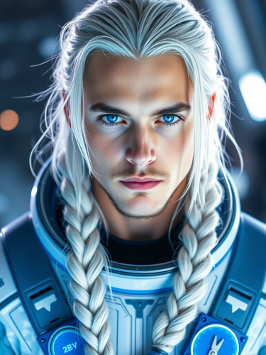 The Pleiadian Man with Braided White Hair