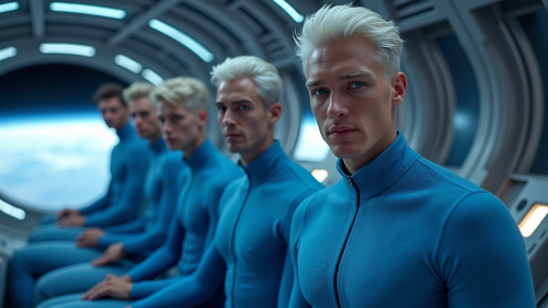 The Pleiadian Men Orbiting Earth in Starship