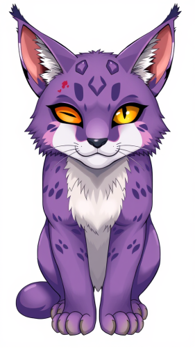 The Purple Lynx With Scars and Blind Left Eye