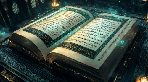The Quran merging Arabic script with technology